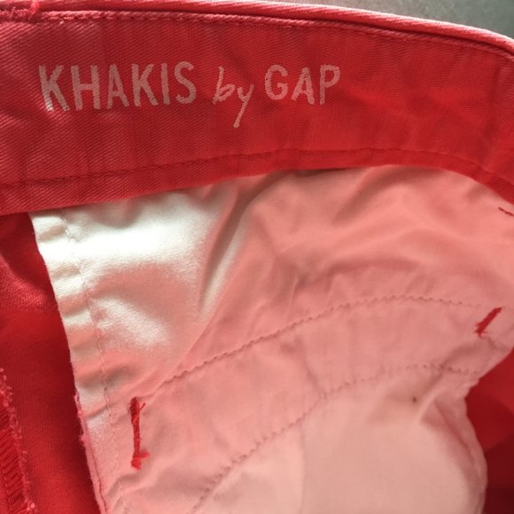 Gap Boyfriend Roll Up Salmon Pink Khakis Size 4 - Picture 3 of 4